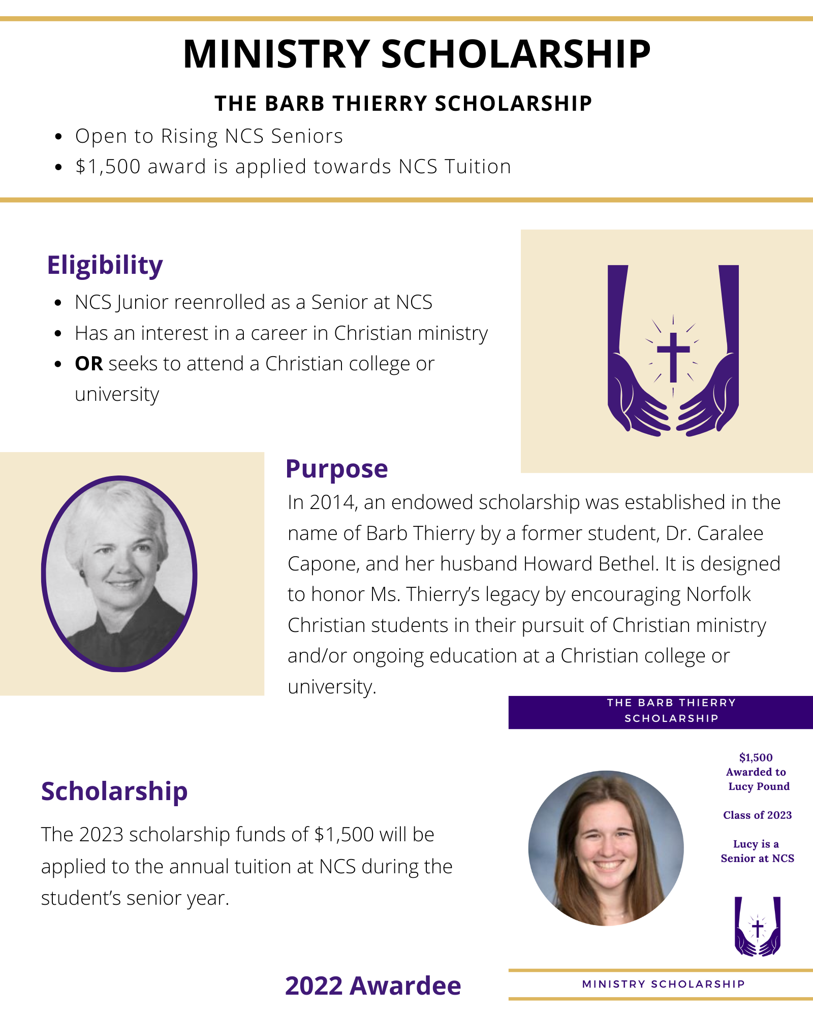 Barb Thierry Scholarship Info